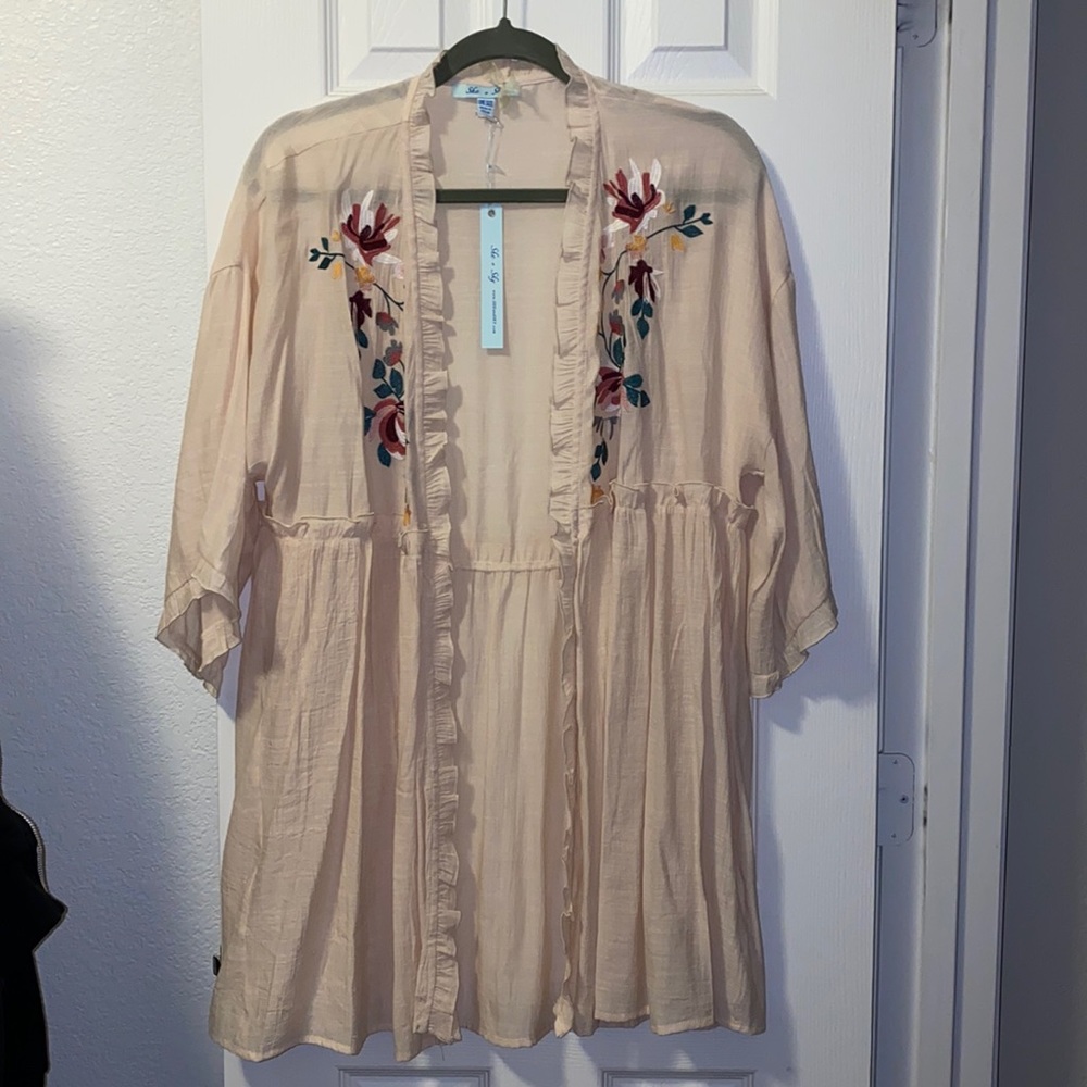Boho Tunic with Embroidered Flowers